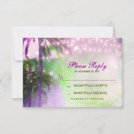 luces de trineo palmas playa boda tarjeta RSVP