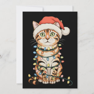 Luces del árbol de Navidad del gato de Bengala Som