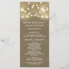 Luces del país + Programas de Boda Rústica Burlap