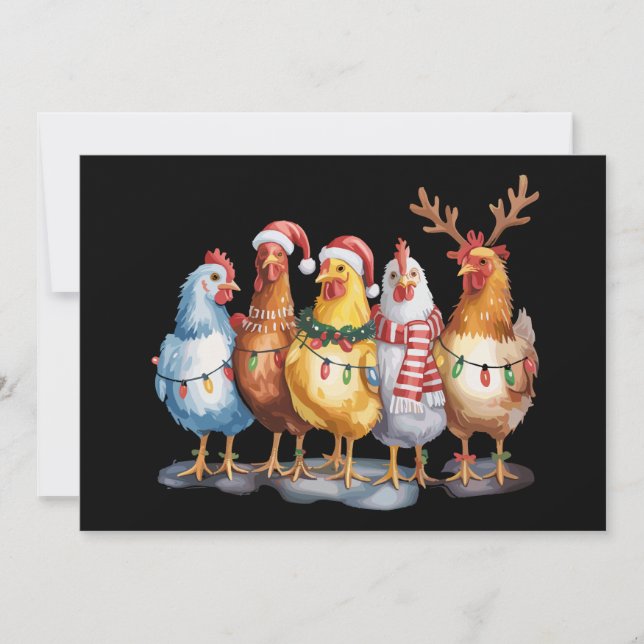 Luces divertidas de pollo de Navidad Granja Animal (Anverso)
