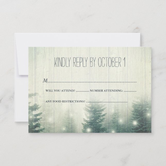 Luces forestales | Boda ruso | RSVP (Anverso)