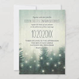 Luces forestales | Invitación a la boda rústica