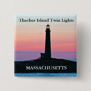 Luces gemelas de la isla Thacher, botón Massachuse