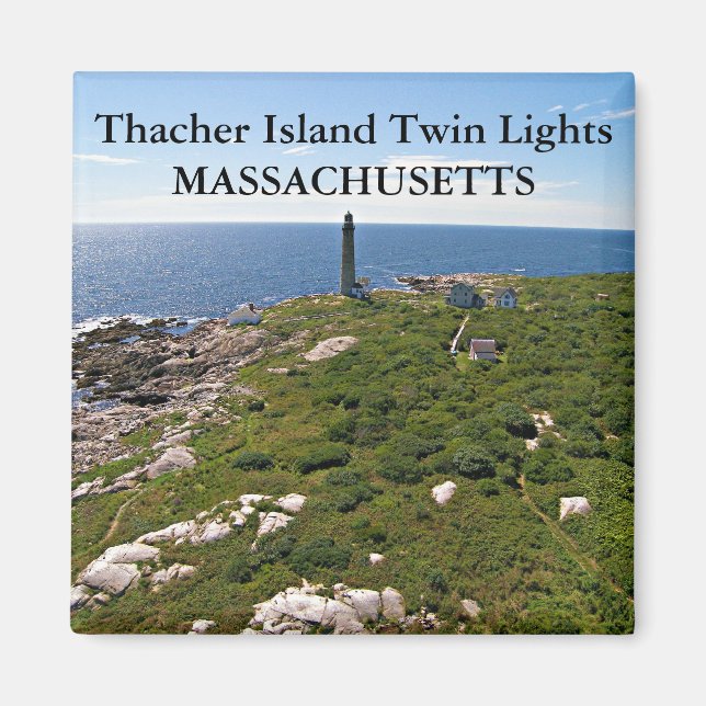 Luces gemelas de la isla Thacher, imán de Massachu (Frente)