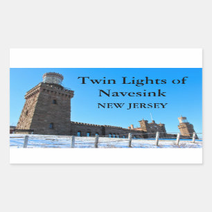 Luces gemelas de Navesink, pegatinas de New Jersey