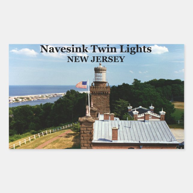 Luces gemelas Navesink, Pegatinas de Nueva Jersey (Anverso)