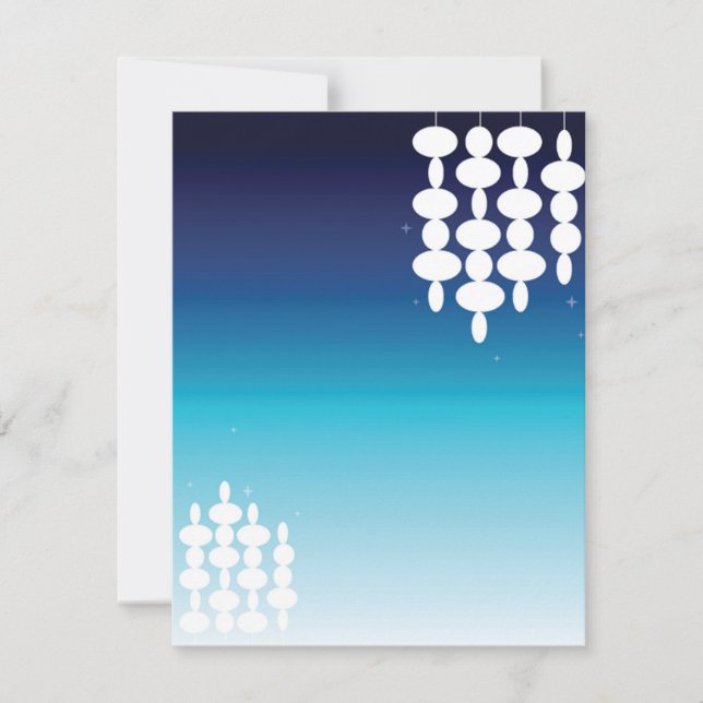 Luces modernas: tarjeta RSVP o postal (Anverso)