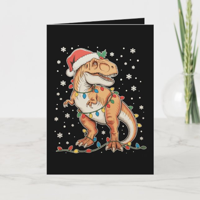 Luces Navideñas de Dinosaurio T Rex Dino Navidad V (Anverso)