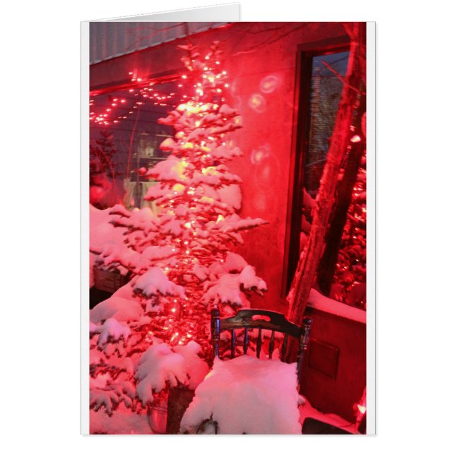 Luces nevadas del árbol de Navidad (Frente)