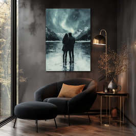 Luces nórdicas románticas - Arte de carbón vegetal