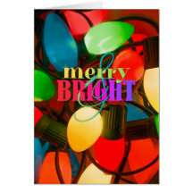 Luces para Navidades merry y brillantes - Postcard