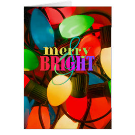 Luces para Navidades merry y brillantes - Postcard