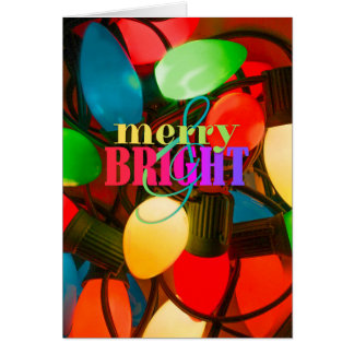 Luces para Navidades merry y brillantes - Postcard