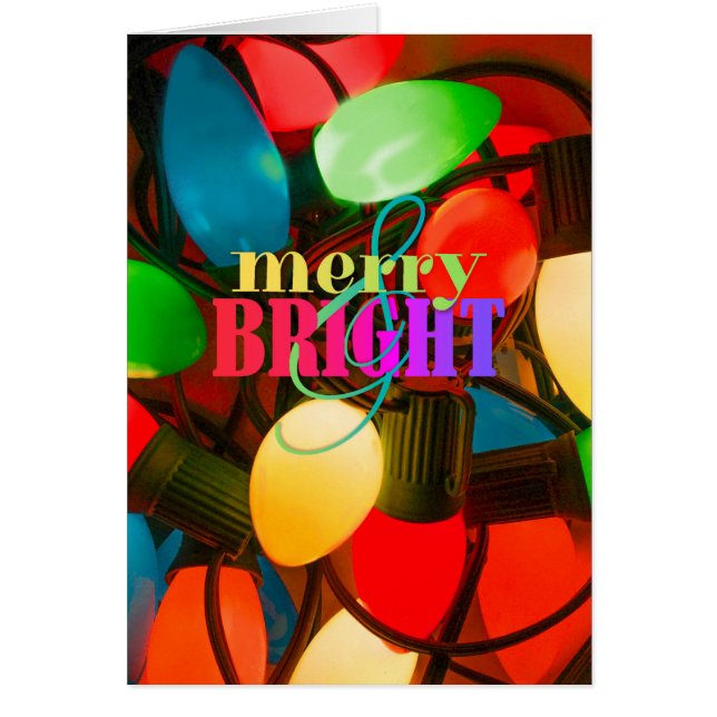 Luces para Navidades merry y brillantes - Postcard (Frente)