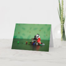 ¡Luces, Paro, Acción! Tarjeta de navidad