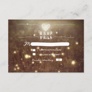 Luces románticas luces rústicas boda RSVP