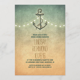 Luces rusticas invitación a la ducha de novias náu