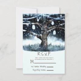 Luces y frascos de árbol de Winter Wonderland RSVP