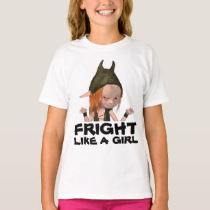 LUCHA COMO una camiseta CHICA, Chicas divertidos