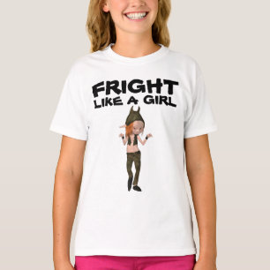 LUCHA COMO una camiseta CHICA, Chicas divertidos