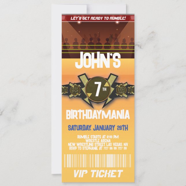 Lucha contra el tema de la invitación a la fiesta  (Anverso)