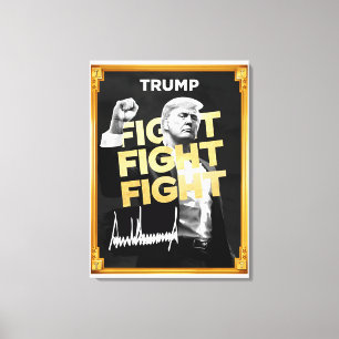 Lucha contra Trump: inspirador arte de tela para
