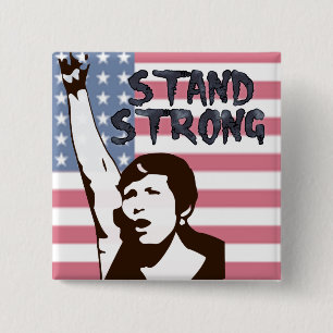 Lucha contra Trump por el botón de la mujer fuerte