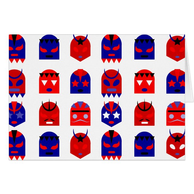 lucha libre mascarillas (Anverso (Horizontal))