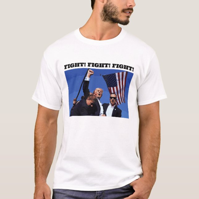 ¡Lucha Trump! Camiseta de manga corta para hombres (Anverso)