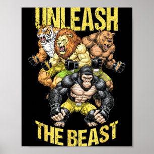Luchador de MMA Animales Salvajes Desatan Las Arte