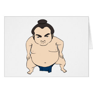 Luchador japonés del sumo del dibujo animado