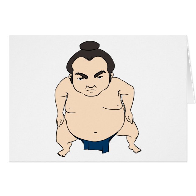 Luchador japonés del sumo del dibujo animado (Anverso (Horizontal))