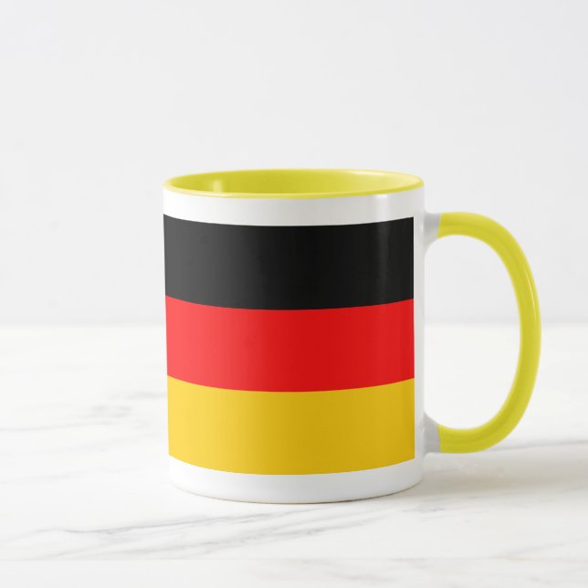 Luchador taza Alemania amarillas estandarte (Derecha)