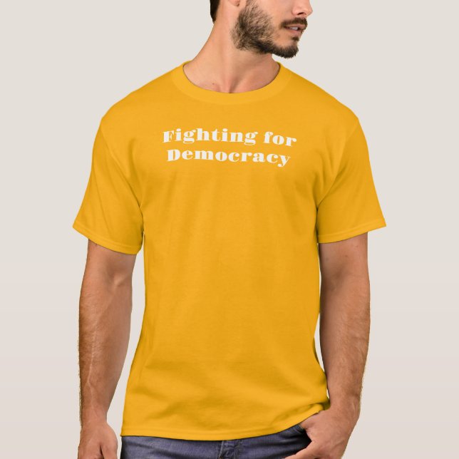 Luchando por la camiseta de la democracia (Anverso)