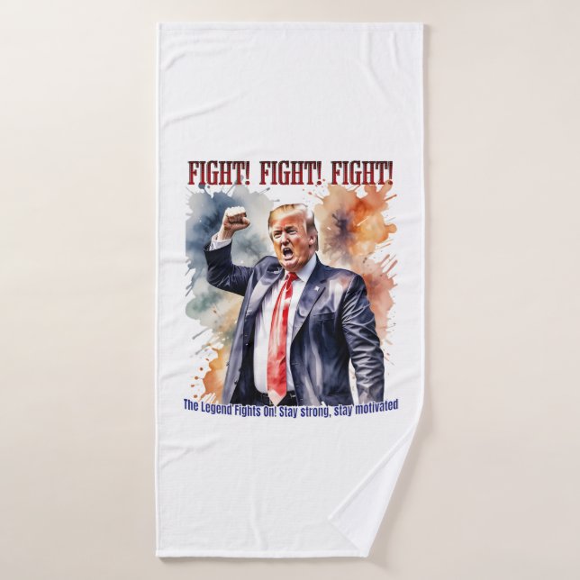¡Luchar! ¡Luchar! ¡Luchar! Leyenda de Trump (Toalla de baño)