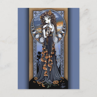 "Lucia" Tarjeta postal de arte de hadas de flores