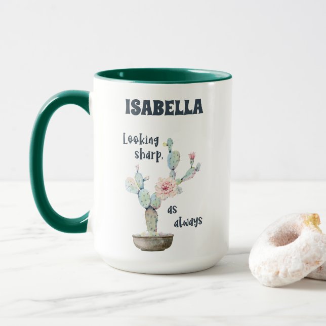 ¡Luciendo fuerte! Jarra personalizada (Con donut)