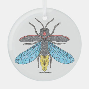 Luciérnagas (blancas) - Ornamento de vidrio