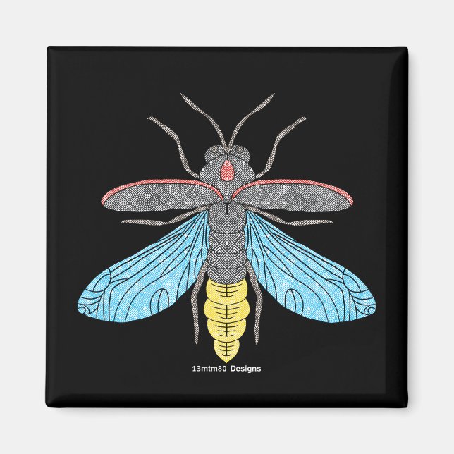 Luciérnagas (negras) - imán (Frente)