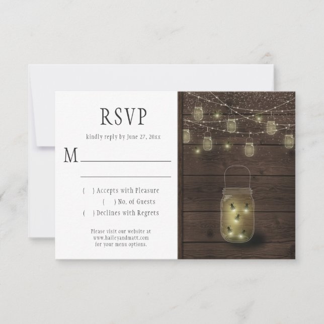 Luciérnagas rusas Mason Jars String Lights RSVP (Anverso)