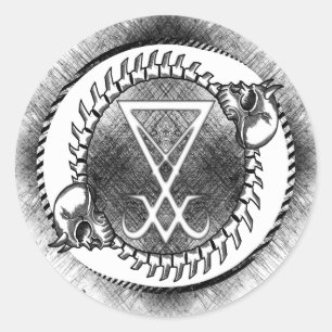 Lucifer sigil round pegatina