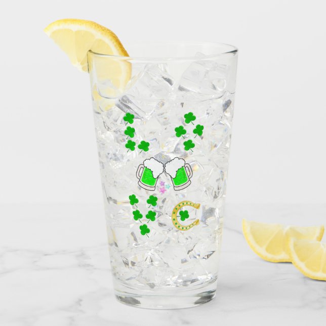 Luck Shamrock Dublin Day Horseshoe Irish (Anverso (hielo))