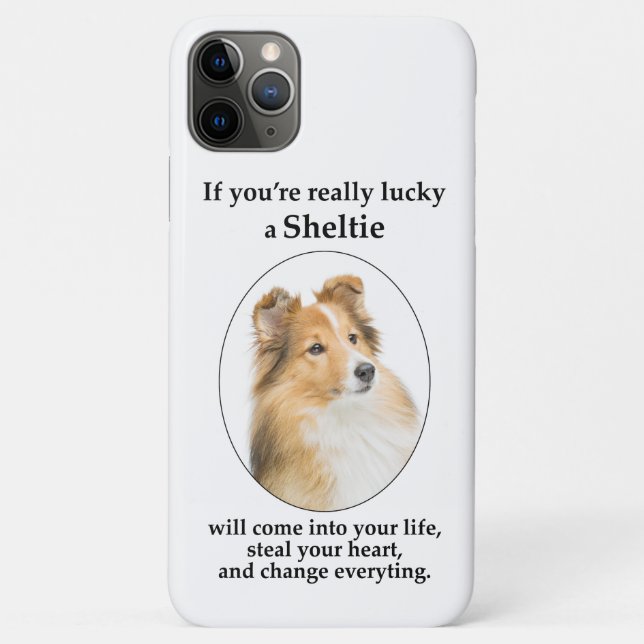Luck Sheltie Funda de Smartphone (Reverso)