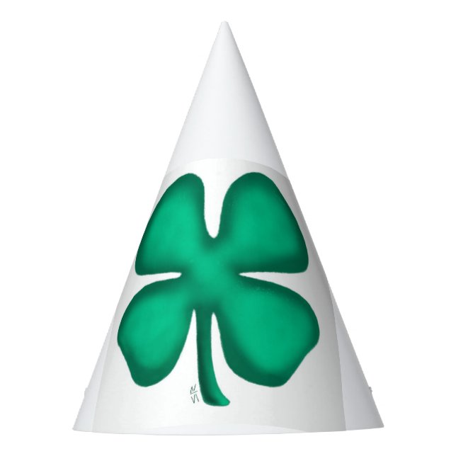 Lucky 4 Leaf Irish Clover fiesta gorras gran trébo (Anverso)