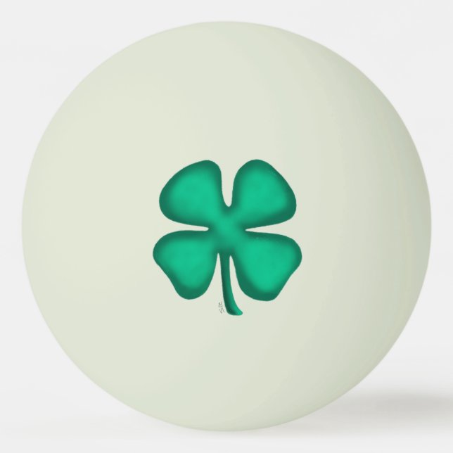 Lucky 4 Leaf Irish Clover gg bola de ping pong de  (Anverso)