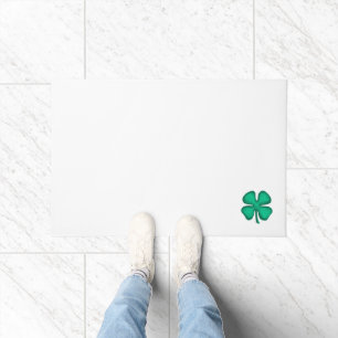 Lucky 4 Leaf Irish Clover gran felpudo