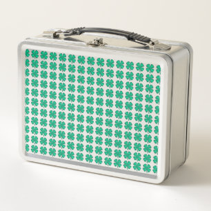 Lucky 4 Leaf Irish Clover stainless lunbox