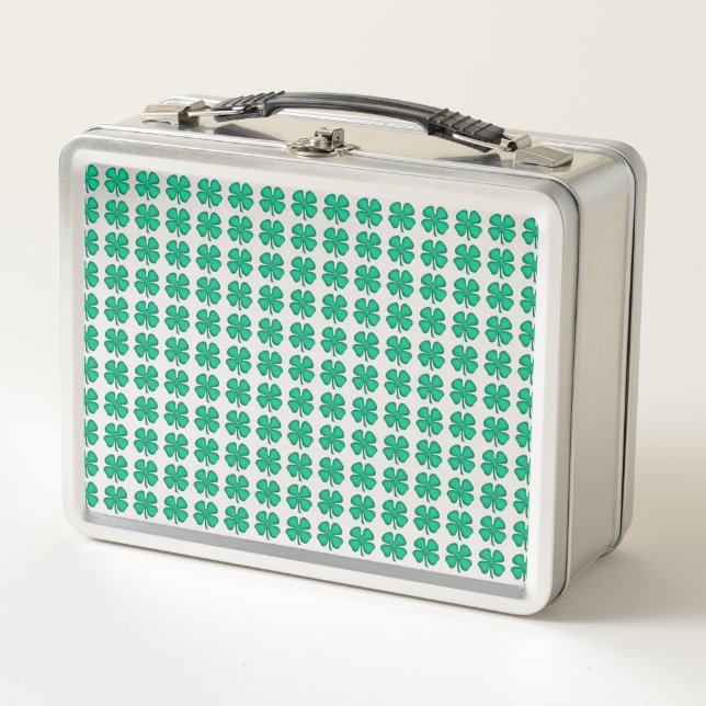 Lucky 4 Leaf Irish Clover stainless lunbox (Anverso)