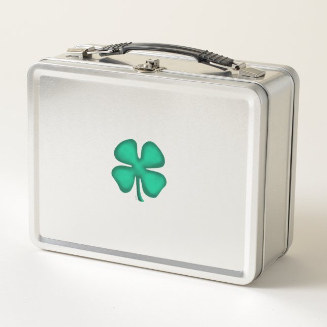Lucky 4 Leaf Irish Clover stainless lunbox (Anverso)
