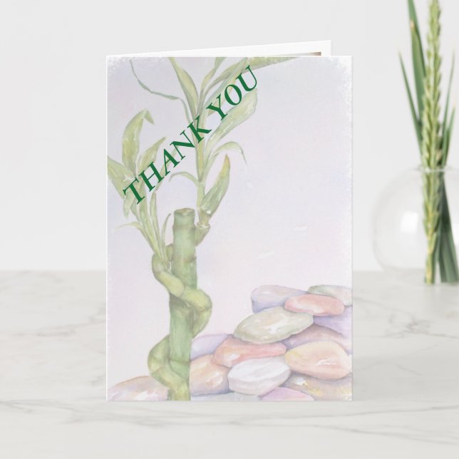 LUCKY BAMBOO GRACIAS TARJETA (Anverso)